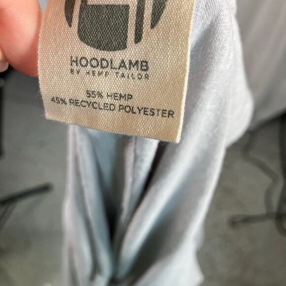 New Hoodlamb by Hemp Tailor Grey Open Back Short Sleeve Top Womens medium - Picture 3 of 14